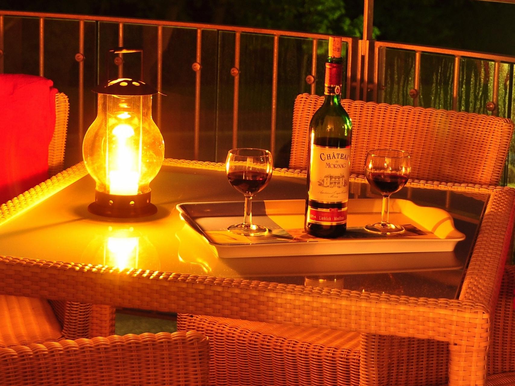 Ein Glas Wein am Abend