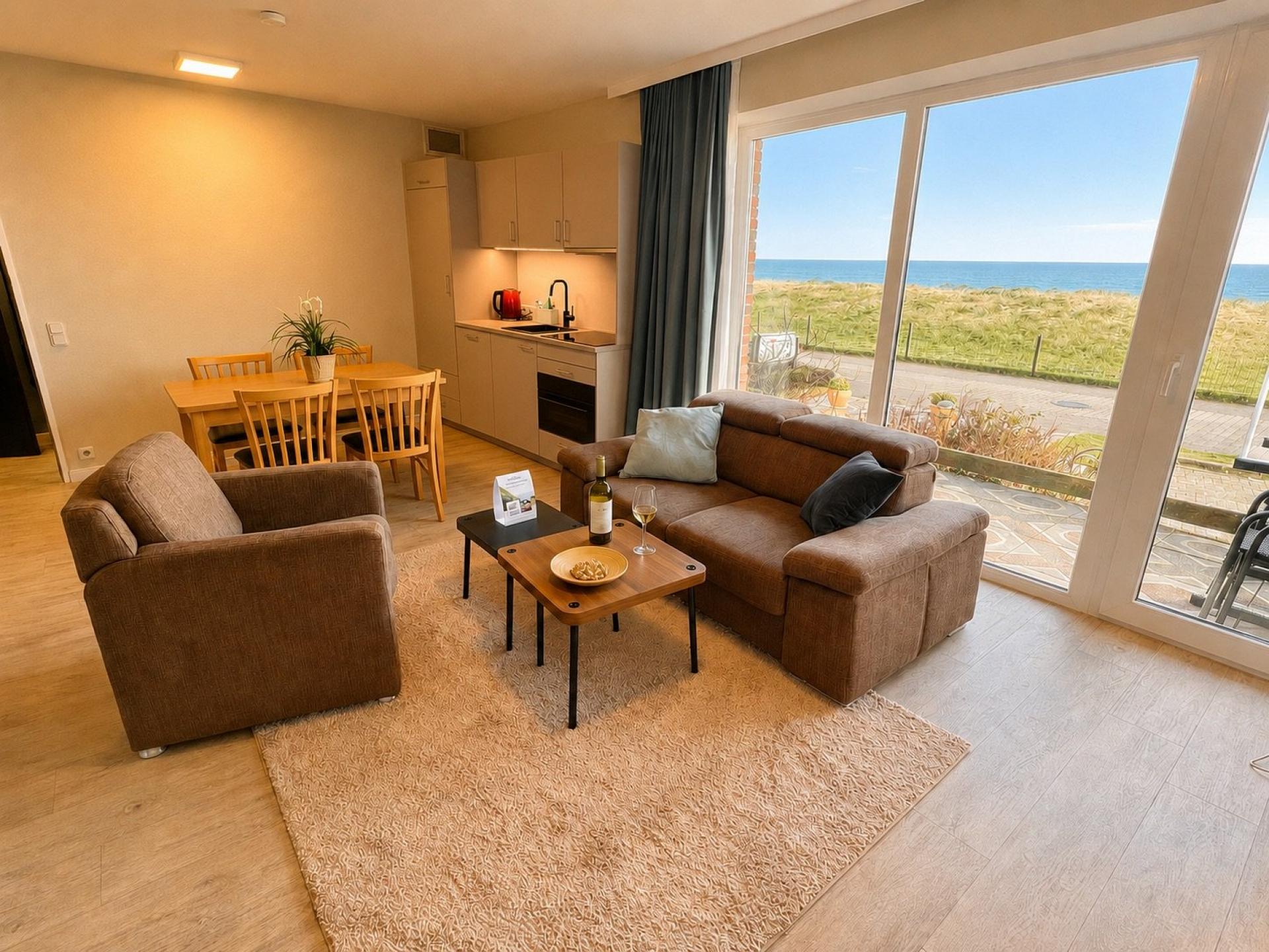 Ferienwohnung NW 21 Meerblick & Terrasse zur Seeseite