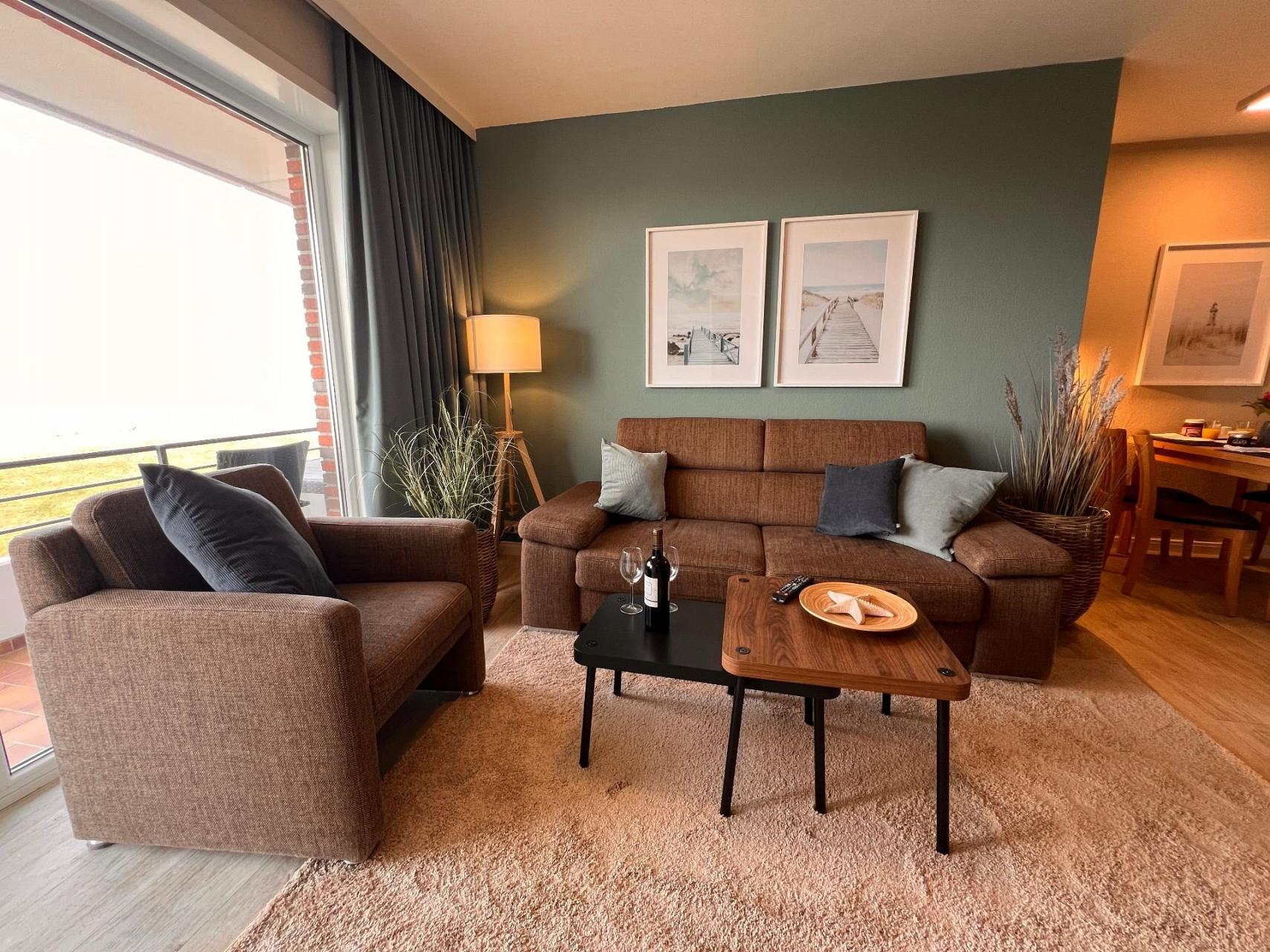 Ferienwohnung NW 35 Balkon mit Meerblick Foto 4