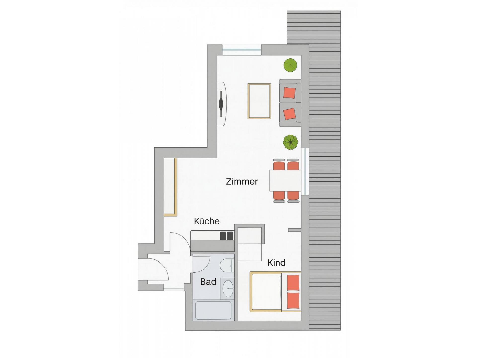 Ferienwohnung NW 37 mit Süd Balkon Foto 11
