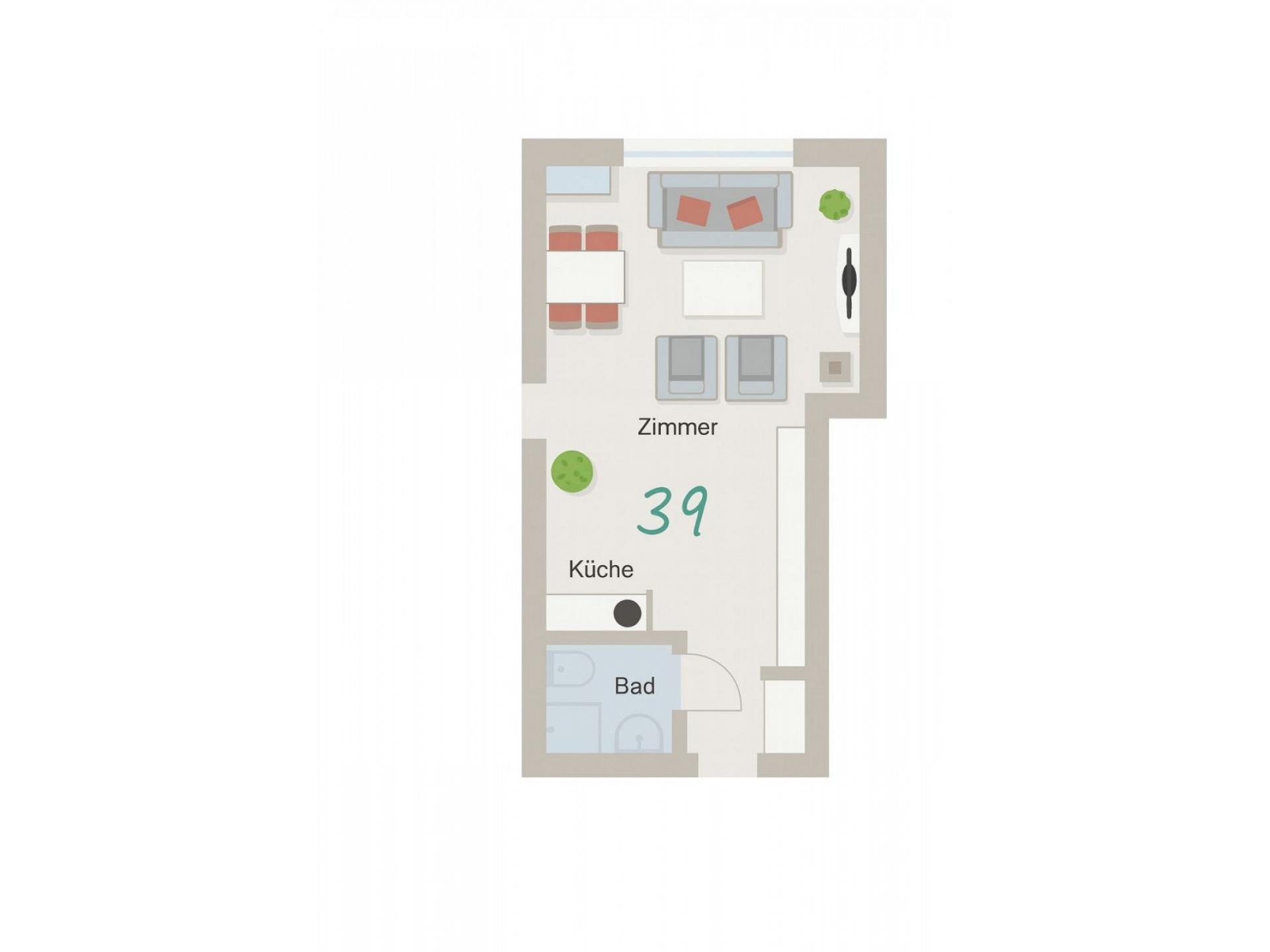 Ferienwohnung NW 39 mit Süd Balkon Foto 11