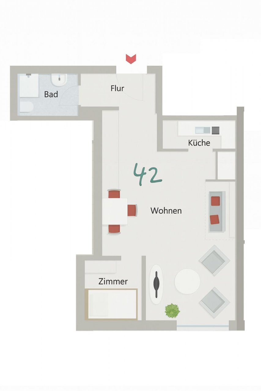 Ferienwohnung NW 42 Balkon mit Meerblick Foto 14