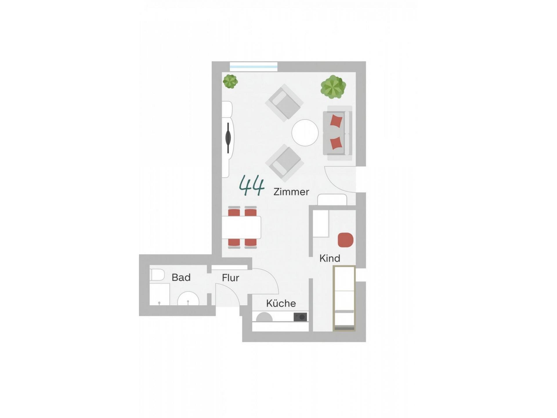 Ferienwohnung NW 44 mit Süd Balkon Foto 13