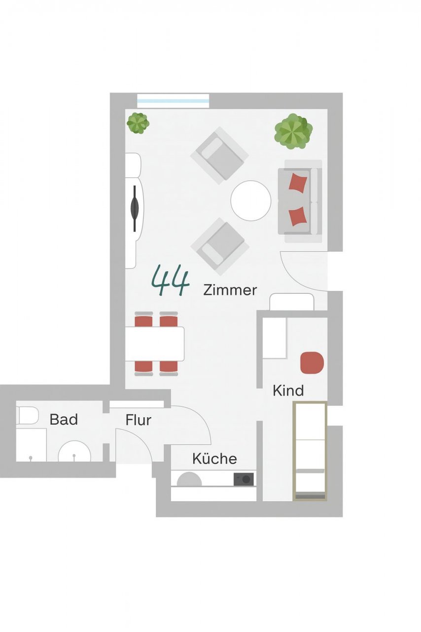 Ferienwohnung NW 44 mit Süd Balkon Foto 13